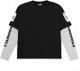 Pleasures Gelaagd lang mouw T-shirt met prints Zwart Heren - Thumbnail 1