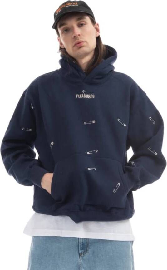 Pleasures Hoodies Blauw Heren