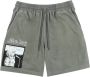 Pleasures Katoenen shorts met zijzakken en elastische tailleband Zwart Heren - Thumbnail 1