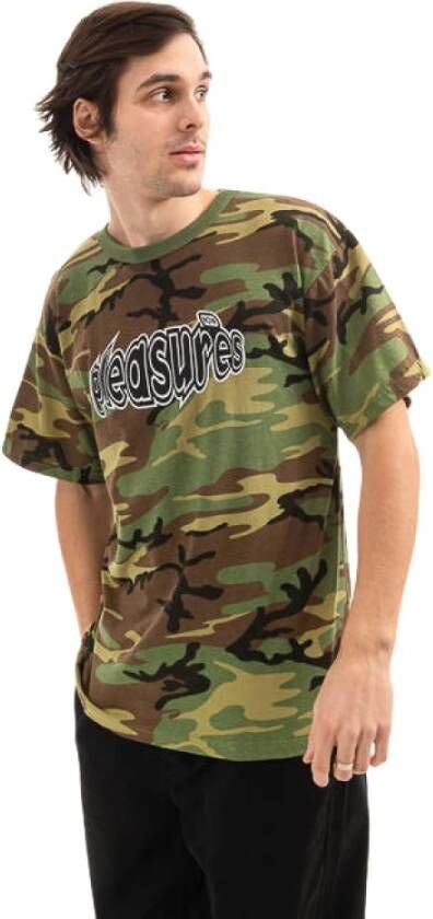 Pleasures T-shirt Groen Heren
