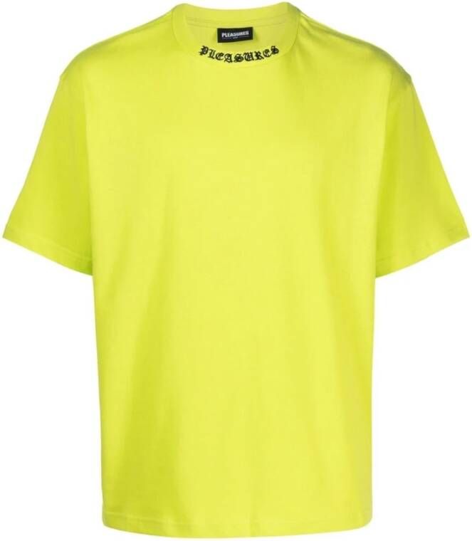 Pleasures T-shirts Groen Heren