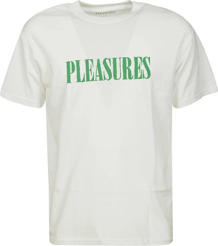 Pleasures Tickle Logo T-shirt Wit Heren