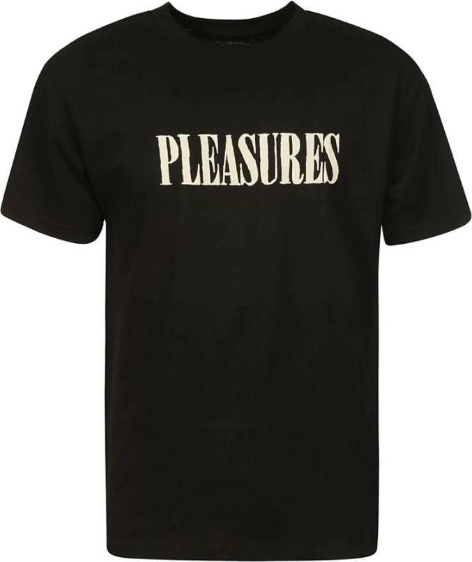 Pleasures Tickle Logo T-shirt Black White Heren