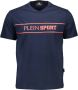 Plein Sport Blauw Katoenen T-Shirt met Print Blauw Heren - Thumbnail 1