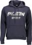 Plein Sport Blauwe Katoenen Sweater met Capuchon en Contrasterende Details Blauw Heren - Thumbnail 1