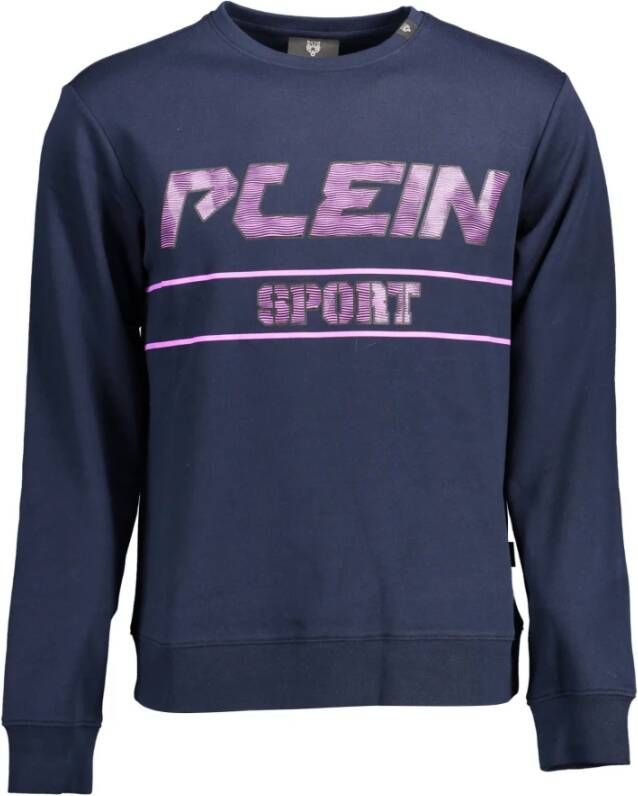 Plein Sport Blauw Sweatshirt met Lange Mouwen en Contrastdetails Blue Heren