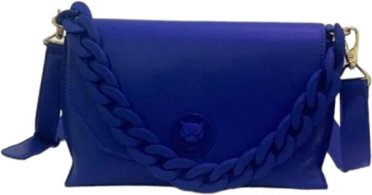 Plein Sport Blauwe Medium Handtas met Verstelbare Afneembare Schouderband Blauw Dames