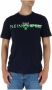 Plein Sport Blauwe Print Ronde Hals T-shirt Blauw Heren - Thumbnail 1