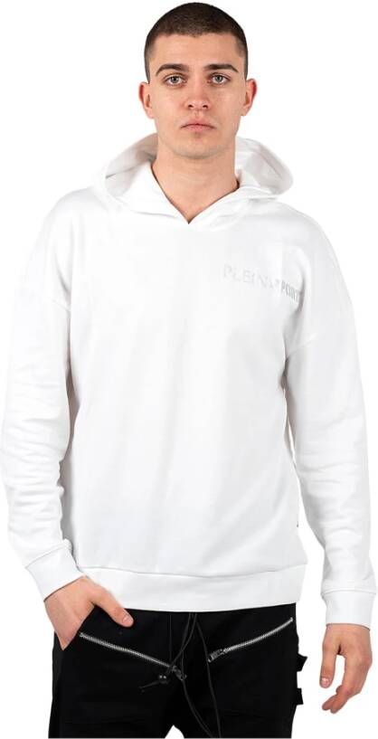 Plein Sport Comfortabele en stijlvolle hoodie voor heren Wit Heren