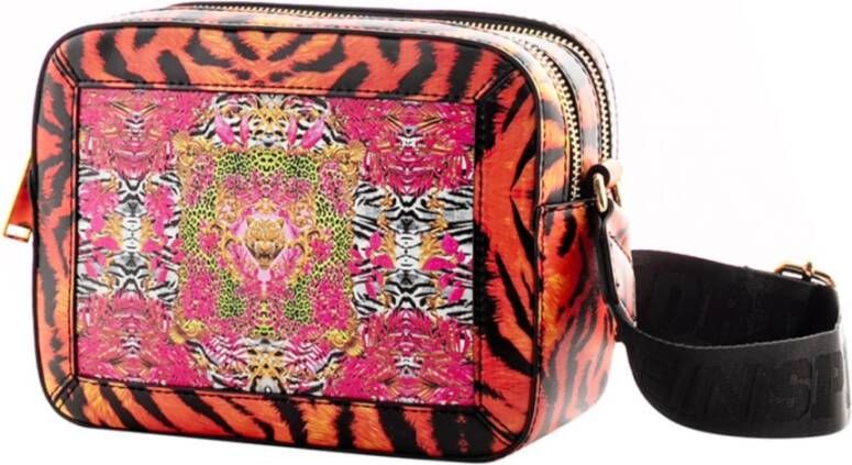 Plein Sport Multicolor Schoudertas met Verstelbare Band en Ritssluiting Meerkleurig Dames