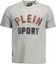 Plein Sport Grijze Katoenen T-Shirt met Contrasterende Details Grijs Heren - Thumbnail 1