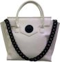 Plein Sport Grote witte handtas met verstelbare afneembare schouderriem White Dames - Thumbnail 1