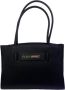 Plein Sport Zwarte Logo Front Tote Tas met 3 Compartimenten Black Dames - Thumbnail 1