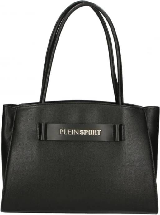 Plein Sport Zwarte Logo Front Tote Tas met 3 Compartimenten Black Dames - Foto 2