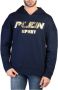 Plein Sport Blauwe Katoenen Sweater met Capuchon en Contrasterende Details Blauw Heren - Thumbnail 3