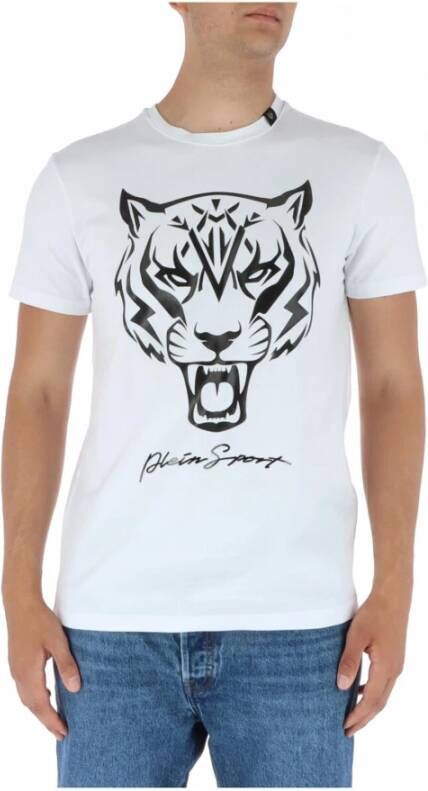 Plein Sport Heren Wit Print T-shirt White Heren