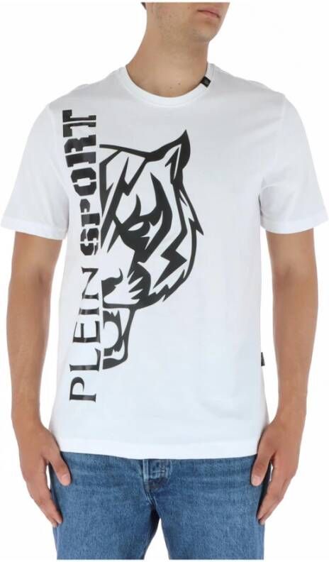 Plein Sport Heren Wit Print T-shirt White Heren