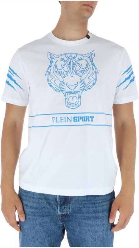 Plein Sport Heren Wit Print T-shirt Wit Heren
