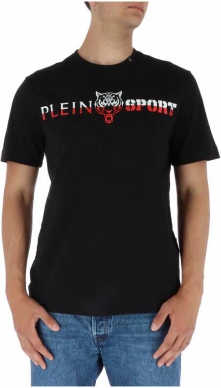 Plein Sport Heren Zwart Print T-shirt Zwart Heren