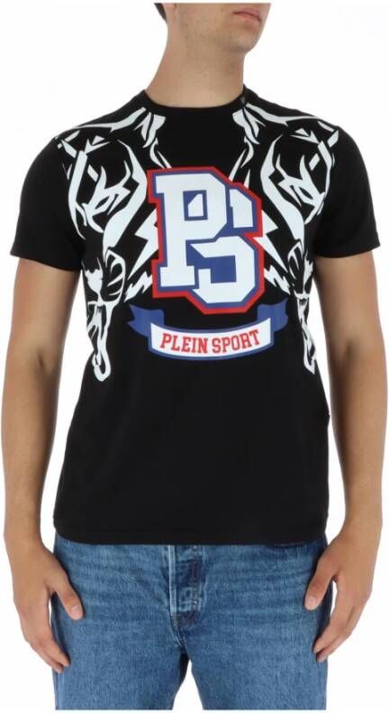 Plein Sport Heren Zwart Print T-shirt Black Heren