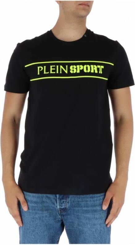 Plein Sport Zwart Bedrukt Kortemouw T-shirt Black Heren