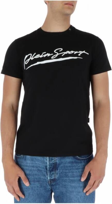 Plein Sport Heren Zwart Print T-shirt Black Heren