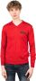 Plein Sport Merino Wol V-Hals Trui Rood Heren - Thumbnail 1