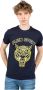 Plein Sport Moderne Heren Klassiek T-shirt Blauw Heren - Thumbnail 1