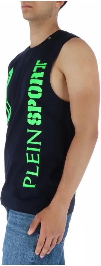 Plein Sport Blauwe Bedrukte Mouwloze Ondershirt Blue Heren - Foto 2