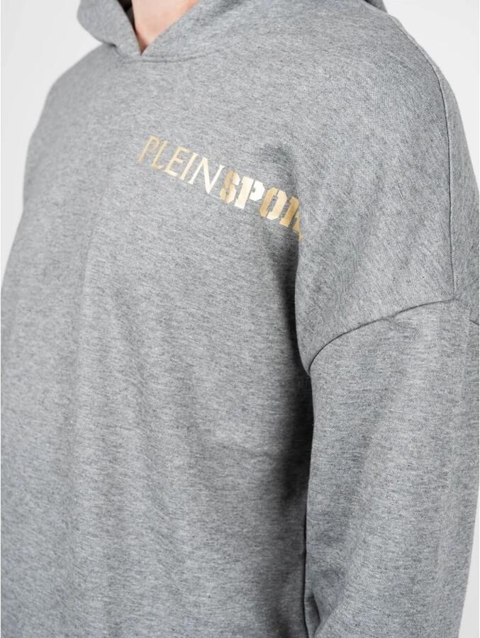Plein Sport Comfortabele en stijlvolle hoodie voor heren Grijs Heren