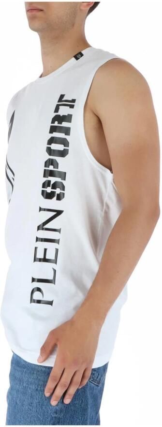 Plein Sport Heren Bedrukte Mouwloze Ondershirt White Heren - Foto 2