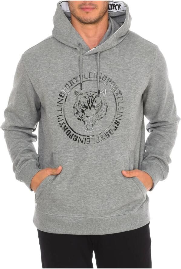 Plein Sport Hoodie met Merkprint en Klauwen Gray Heren - Foto 3