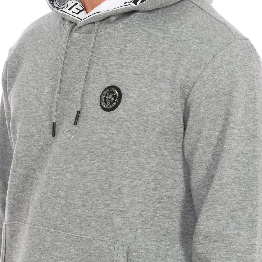 Plein Sport Hoodie met Merkprint Gray Heren