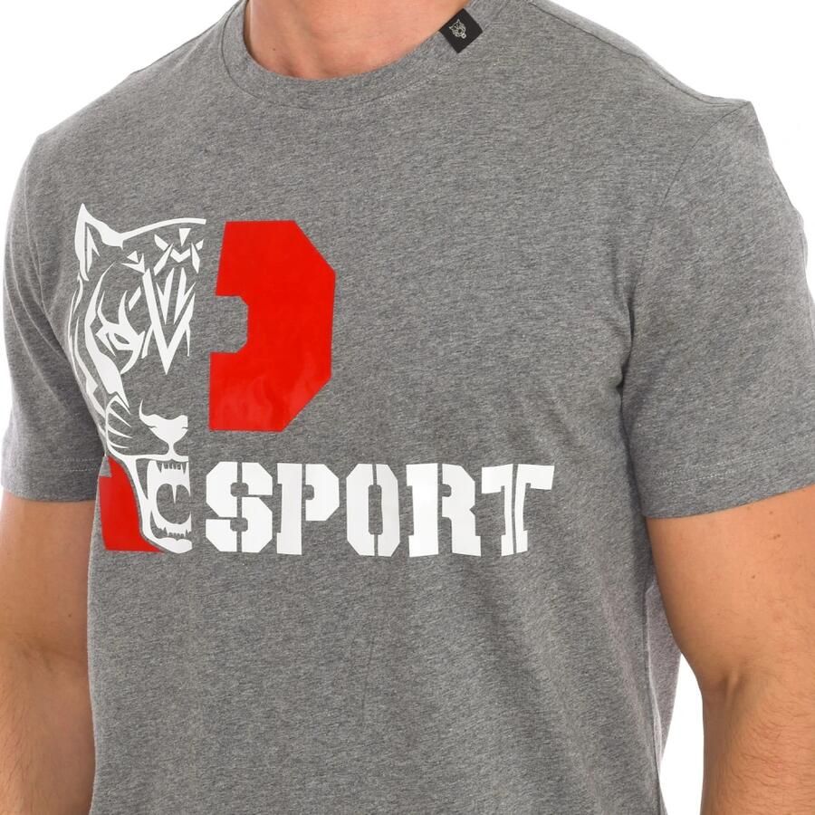 Plein Sport Korte mouwen ronde hals katoenen T-shirt Gray Heren