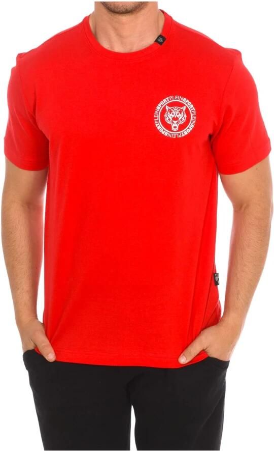 Plein Sport Korte Mouw Ronde Hals Katoenen T-shirt Red Heren - Foto 3