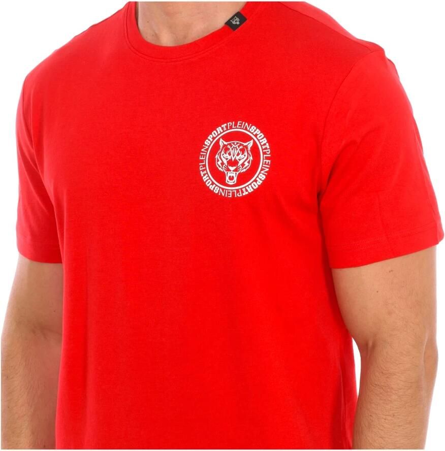 Plein Sport Korte Mouw Ronde Hals Katoenen T-shirt Red Heren
