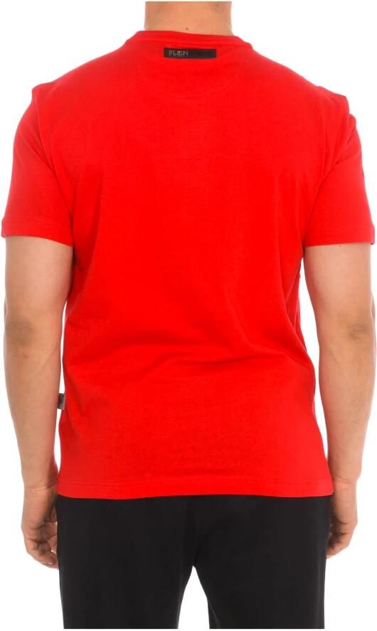 Plein Sport Korte Mouw Ronde Hals Katoenen T-shirt Red Heren - Foto 2