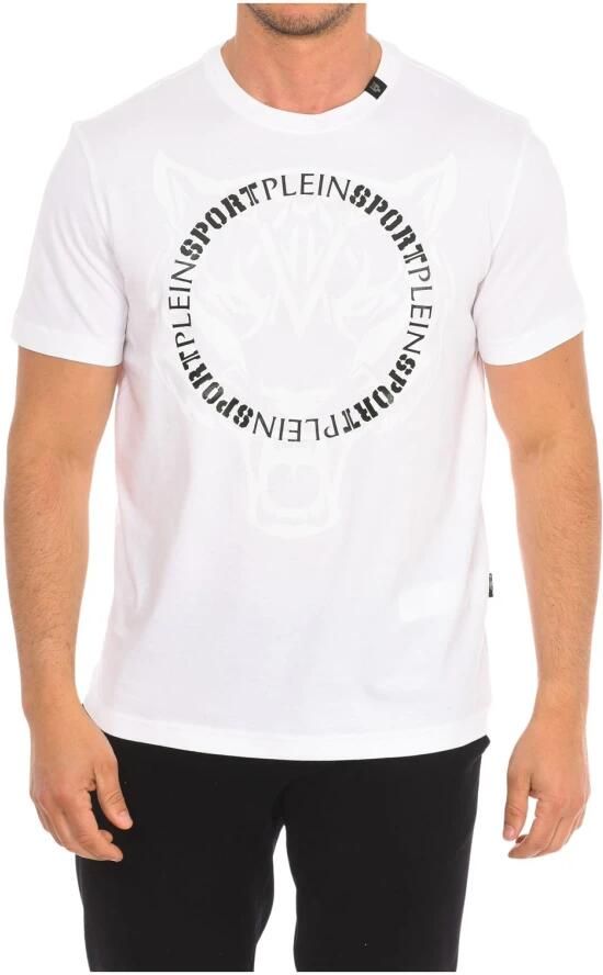 Plein Sport Katoenen T-shirt met Voorkant Print White Heren - Foto 3
