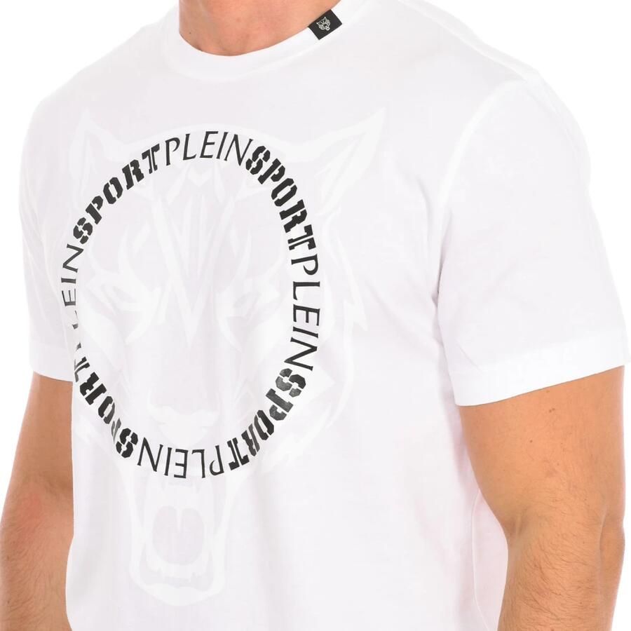 Plein Sport Katoenen T-shirt met Voorkant Print White Heren