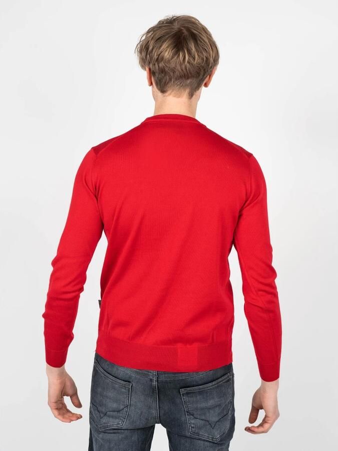 Plein Sport Merinowollen Trui met Ronde Hals Rood Heren - Foto 3