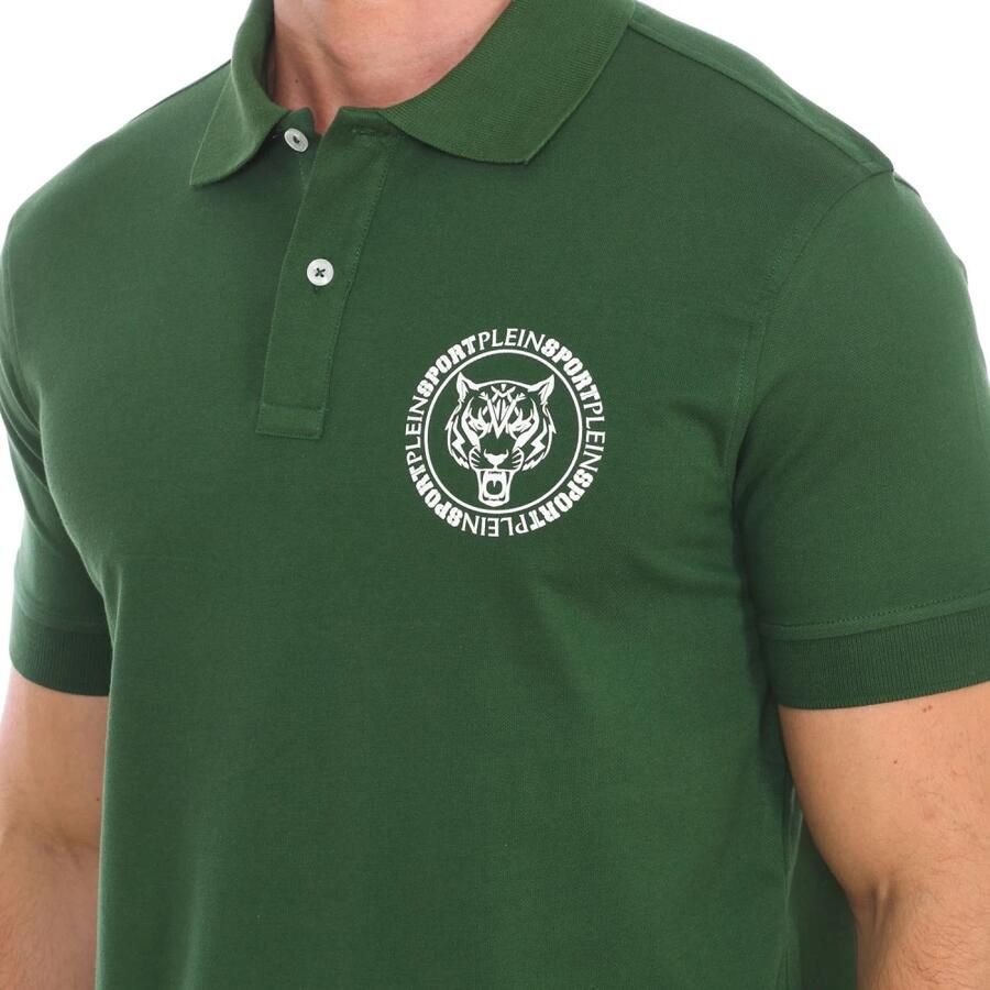 Plein Sport Katoenen Polo met Korte Mouwen Green Heren
