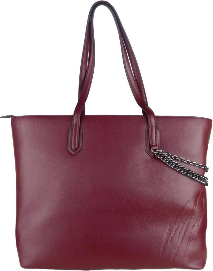 Plein Sport Rode Eco-lederen Schoudertas met Decoratieve Ketting Red Dames