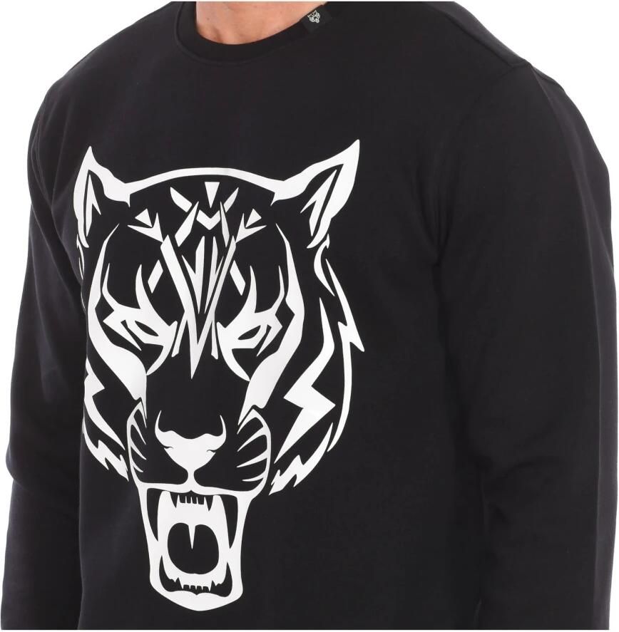 Plein Sport Ronde Hals Sweatshirt met Merkprint Black Heren
