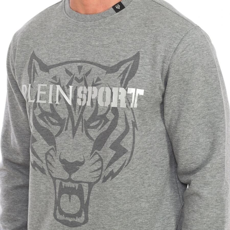 Plein Sport Ronde Hals Sweatshirt met Merkprint Gray Heren