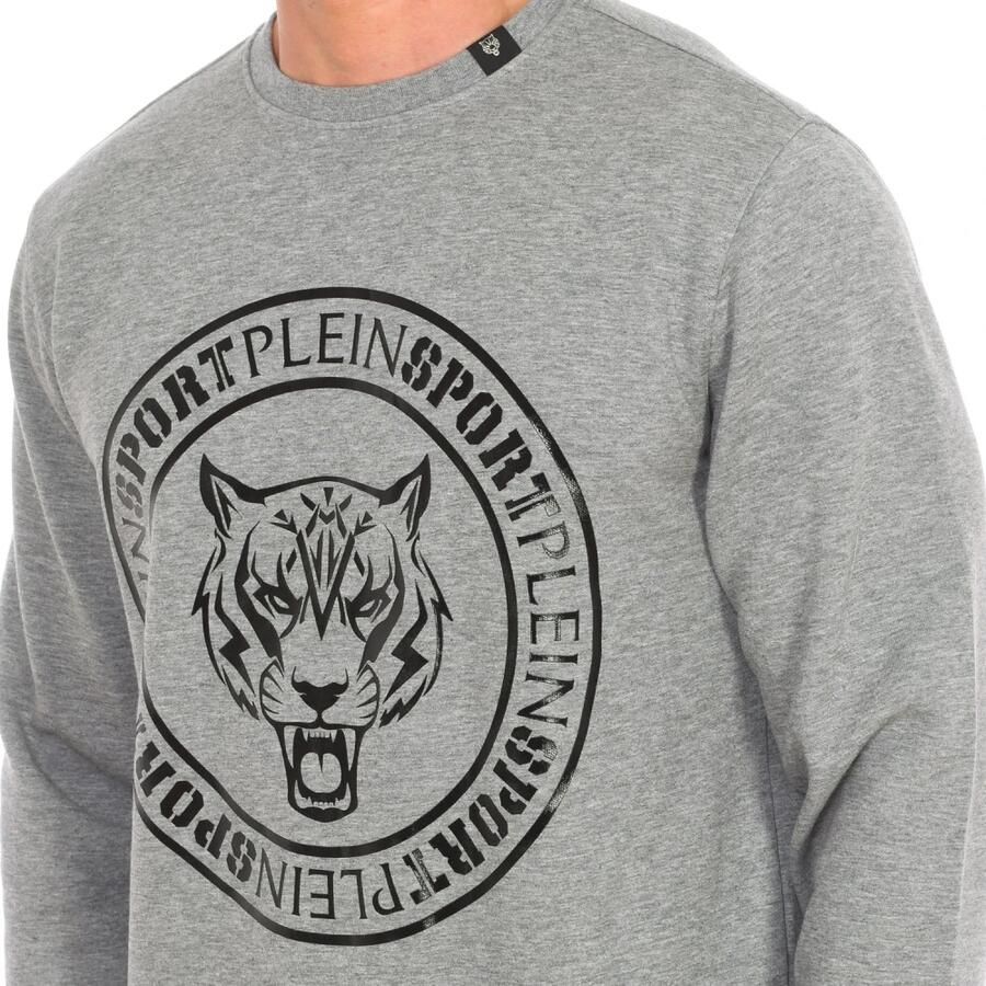 Plein Sport Ronde Hals Sweatshirt met Merkprint Gray Heren