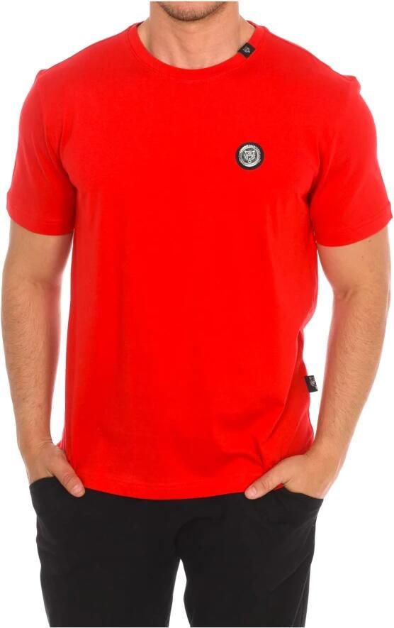 Plein Sport Korte mouwen ronde hals katoenen T-shirt Red Heren - Foto 3