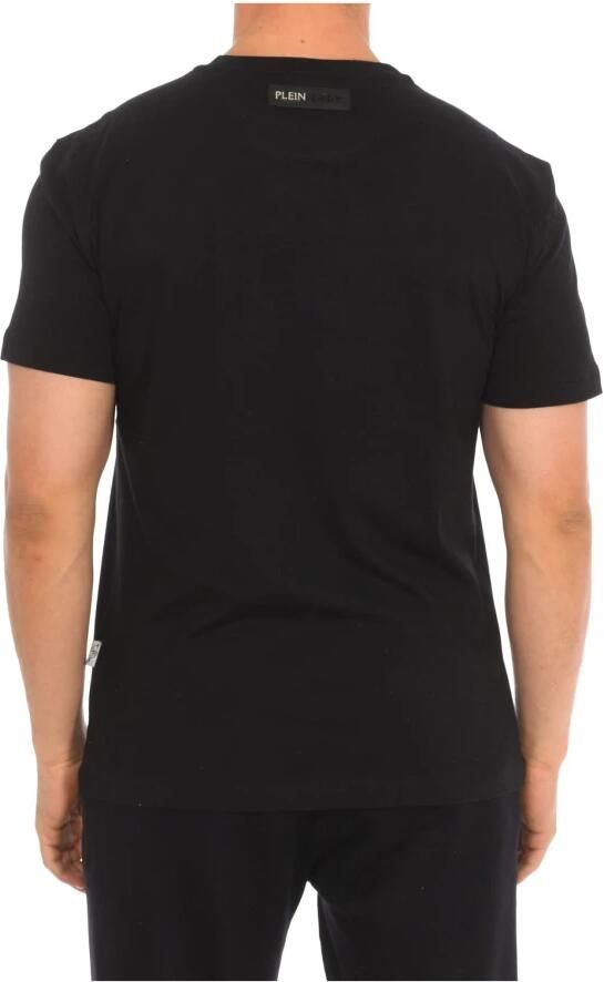 Plein Sport Katoenen T-shirt Korte Mouwen Monochroom Logo Black Heren - Foto 2