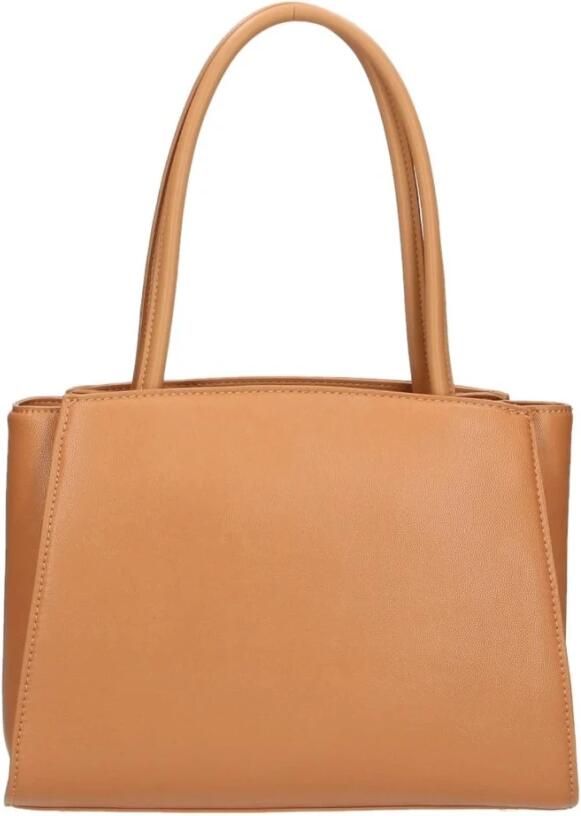 Plein Sport Trendy Shopper van Eco-Leer met Zilveren Logo Brown Dames