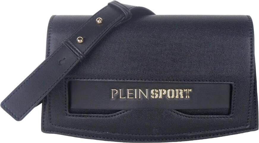 Plein Sport Stedelijke Leren Schoudertas met Zilveren Accent Black Dames