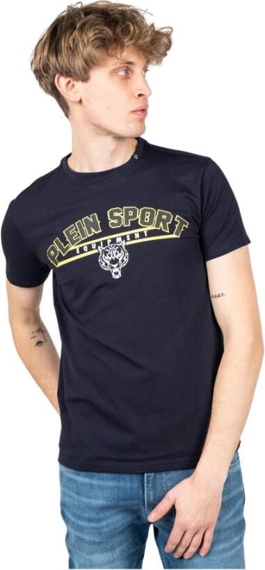 Plein Sport Simple Framelon T-shirt Blauw Heren